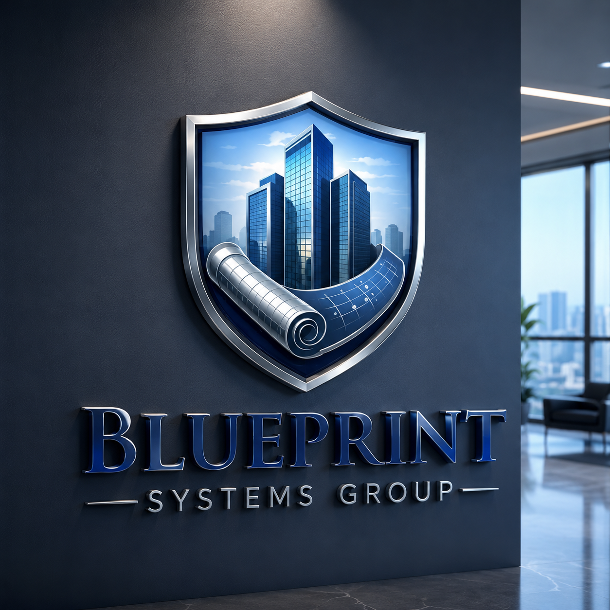 Blueprint Systems Group team reviewing project plans and performance dashboards